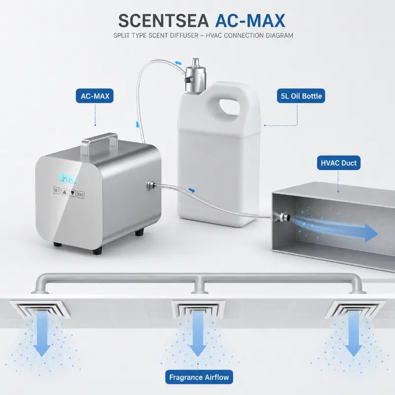 Aromaöl-Diffusor für HVAC-Einkaufszentren